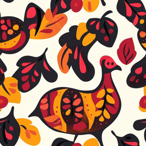 Buntes Blatt- und Vogelmuster Buntes Blatt- und Vogelmuster thumbnail