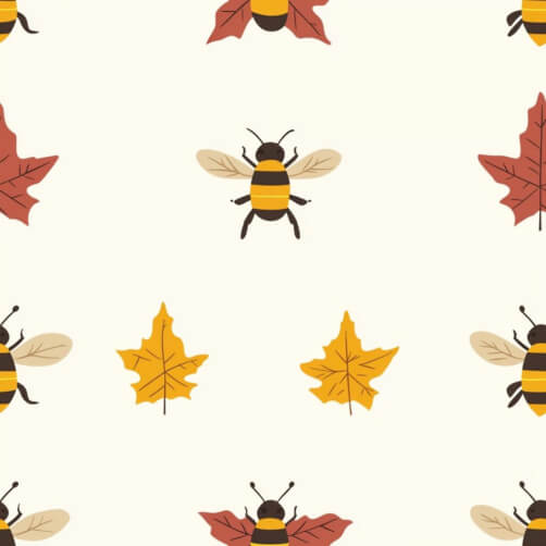 Autumn Bee and Leaf Pattern Autumn Bee and Leaf Pattern thumbnail