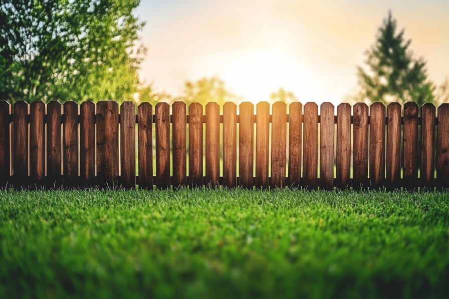 Download Wooden Fence at Sunset Backgrounds Online - Creative Fabrica