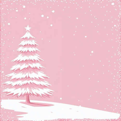 Whimsical Christmas Tree on Pink Background Whimsical Christmas Tree on Pink Background thumbnail