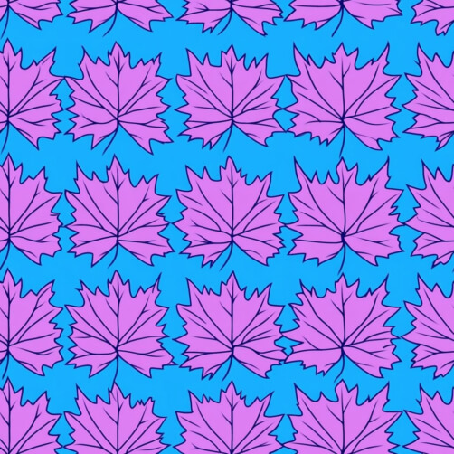 Muster von lila Blättern auf blauem Hintergrund Muster von lila Blättern auf blauem Hintergrund thumbnail