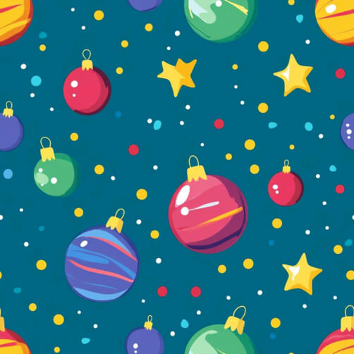 Festliches Weihnachtsmuster mit Ornamenten und Sternen Festliches Weihnachtsmuster mit Ornamenten und Sternen thumbnail