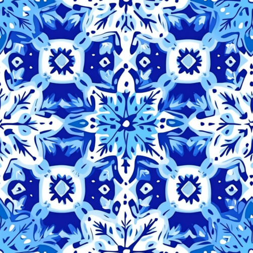Symmetrisches Blau- und Weißmuster Symmetrisches Blau- und Weißmuster thumbnail