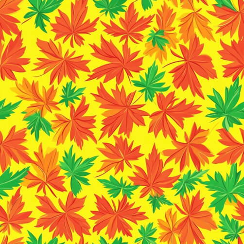 Herbstblättermuster auf gelbem Hintergrund Herbstblättermuster auf gelbem Hintergrund thumbnail
