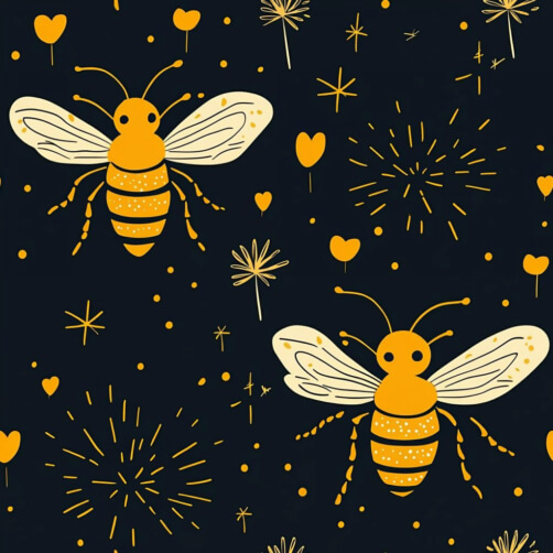 Stylized Bees Pattern Stylized Bees Pattern thumbnail
