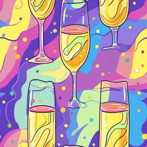 Bunte abstrakte Hintergrund mit Champagnergläsern Bunte abstrakte Hintergrund mit Champagnergläsern thumbnail