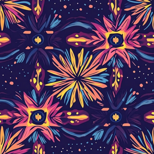 Lebhaftes Blumenmuster auf dunklem Hintergrund Lebhaftes Blumenmuster auf dunklem Hintergrund thumbnail