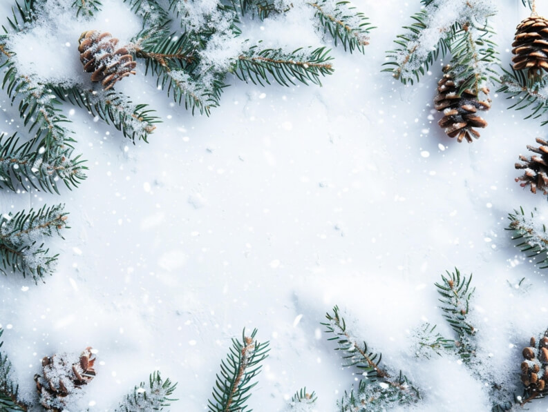 Photo Coucher De Soleil Sur La Forêt D'hiver Et Coucher De Soleil Sur Les Flocons De Neige Gelés Sur Fond De Ciel Bleu | Image Premium Générée à Base D'IA