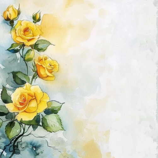 Download Watercolor Painting of Yellow Roses Backgrounds Online ...