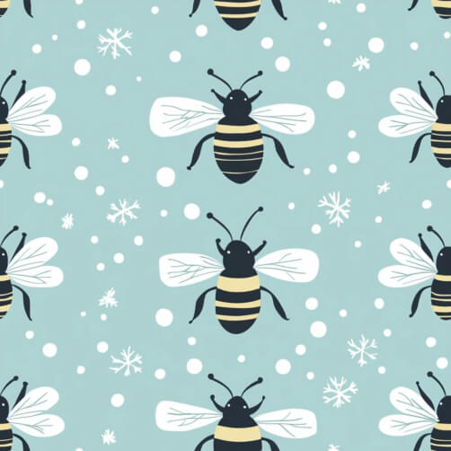 Bee Pattern on Light Blue Background Bee Pattern on Light Blue Background thumbnail