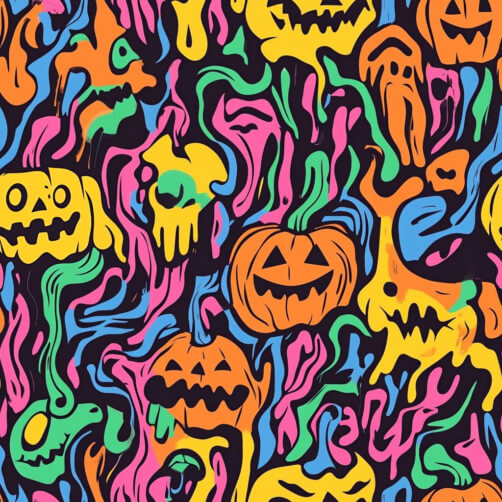 Buntes Halloween-Muster Buntes Halloween-Muster thumbnail