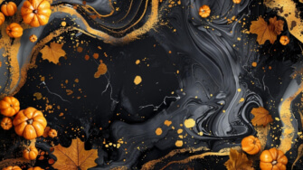 Autumn Abstract with Pumpkins and Leaves Autumn Abstract with Pumpkins and Leaves thumbnail