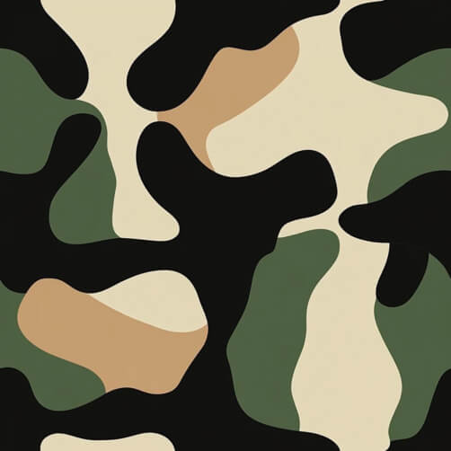 Camouflage Pattern with Fluid Shapes in Various Colors Camouflage Pattern with Fluid Shapes in Various Colors thumbnail