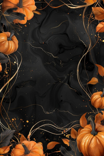 Autumn Pumpkins on Dark Background Autumn Pumpkins on Dark Background thumbnail