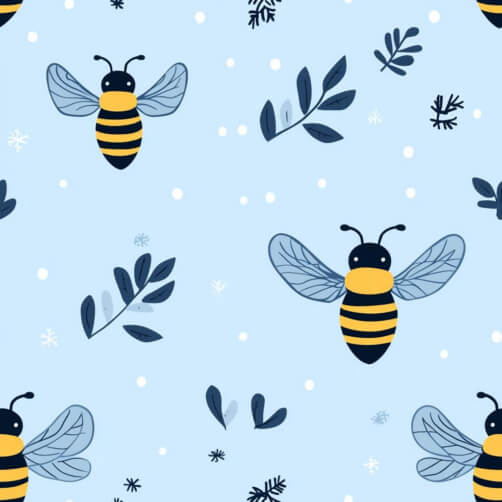 Whimsical Bee and Leaf Pattern Whimsical Bee and Leaf Pattern thumbnail