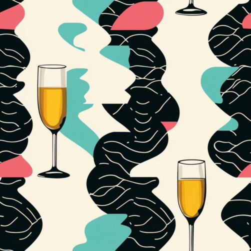 Abstract Celebration Pattern with Champagne Glasses Abstract Celebration Pattern with Champagne Glasses thumbnail
