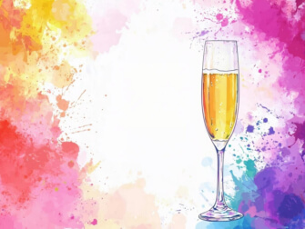 Champagnerflöte mit buntem Spritzhintergrund Champagnerflöte mit buntem Spritzhintergrund thumbnail