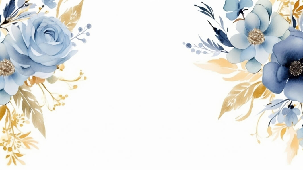 Download Elegant Floral Arrangement in Blue and Gold Backgrounds Online ...