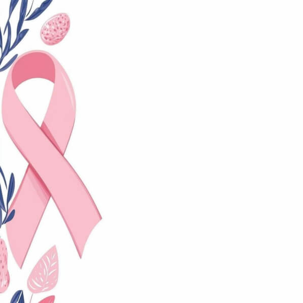 Download Breast Cancer Awareness Ribbon with Floral Elements ...