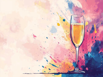 Champagnerglas auf abstraktem buntem Hintergrund Hintergründe thumbnail