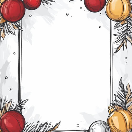 Festive Holiday Border Design with Ornaments Festive Holiday Border Design with Ornaments thumbnail