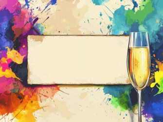 Colorful Abstract Background with Champagne Glass Colorful Abstract Background with Champagne Glass thumbnail
