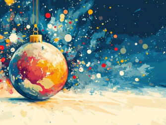 Colorful Christmas Ornament on Abstract Background Colorful Christmas Ornament on Abstract Background thumbnail