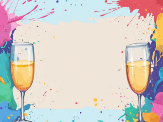 Champagnerfeier-Hintergrund mit bunten Spritzern Champagnerfeier-Hintergrund mit bunten Spritzern thumbnail