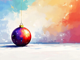 Buntes Ornament, das vor pastel Hintergrund hängt Buntes Ornament, das vor pastel Hintergrund hängt thumbnail