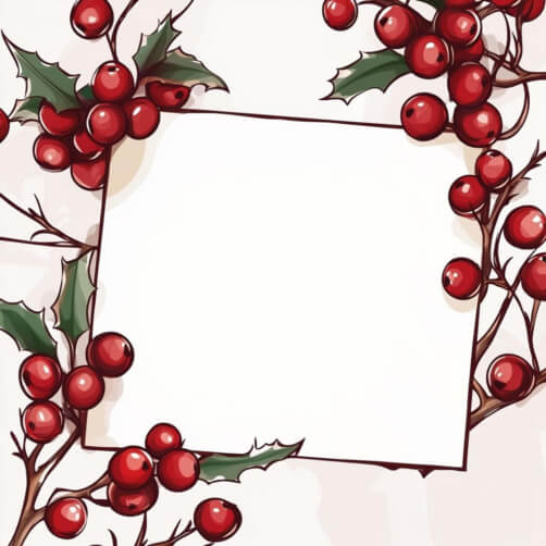 Holly Border Design for Holiday Cards Holly Border Design for Holiday Cards thumbnail