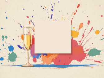 Champagnerglas mit künstlerischem Farbspritzhintergrund Champagnerglas mit künstlerischem Farbspritzhintergrund thumbnail