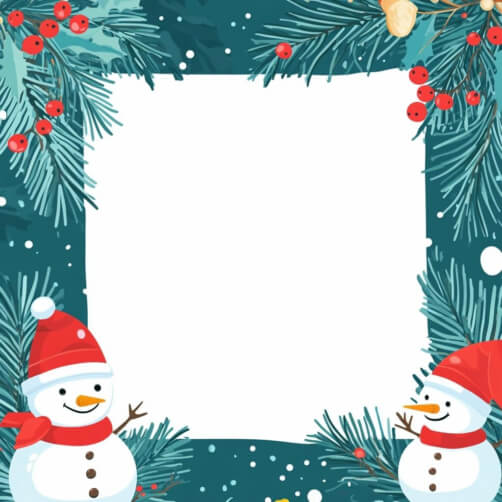 Festive Winter Scene with Snowmen Festive Winter Scene with Snowmen thumbnail