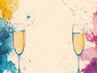 Champagnergläser mit bunten Spritzern Champagnergläser mit bunten Spritzern thumbnail