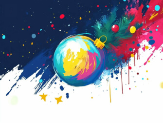 Colorful Abstract Christmas Ornament Colorful Abstract Christmas Ornament thumbnail