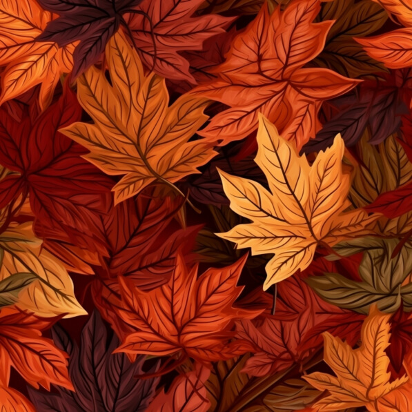 Download Autumn Leaves in Vibrant Colors Patterns Online - Creative Fabrica