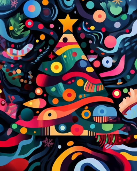 Download Colorful Abstract Christmas Tree Backgrounds Online - Creative ...