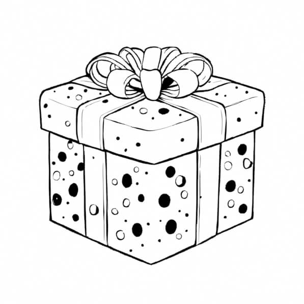 Download Illustrated Gift Box Coloring pages Online - Creative Fabrica