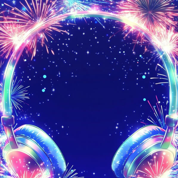 Download Colorful Headphones with Fireworks Backgrounds Online ...