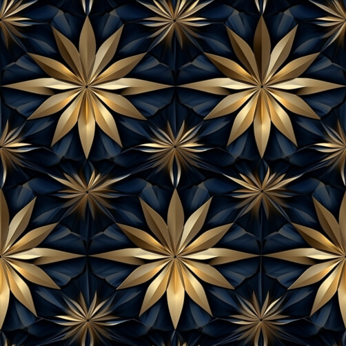 Elegante motivo floreale dorato su sfondo blu scuro Elegante motivo floreale dorato su sfondo blu scuro thumbnail