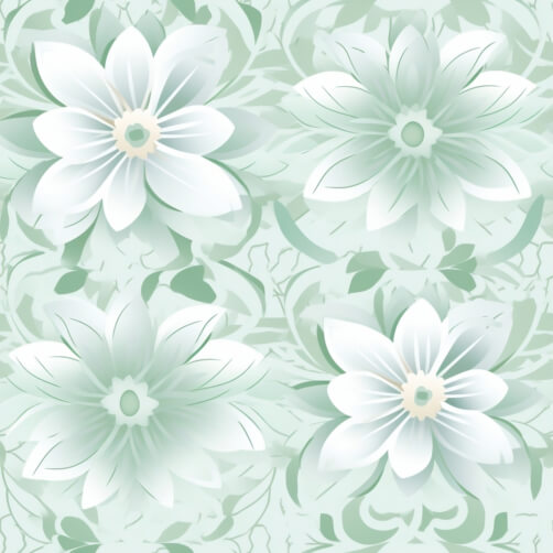 Motivo floreale stilizzato in verde chiaro e bianco Motivo floreale stilizzato in verde chiaro e bianco thumbnail