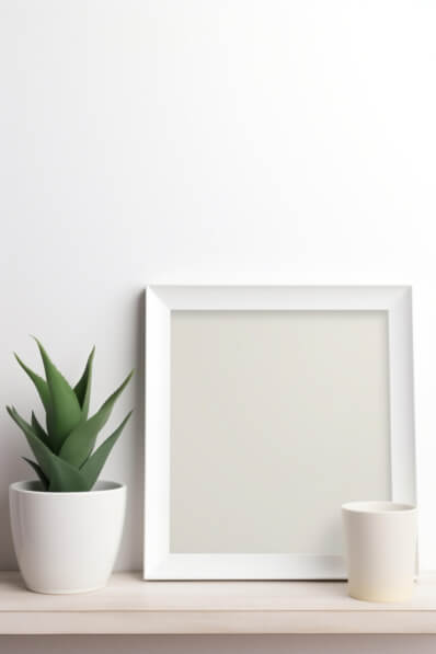 Marco Thumbnail Descarga Interior minimalista con planta y marco Mockups En Línea ...