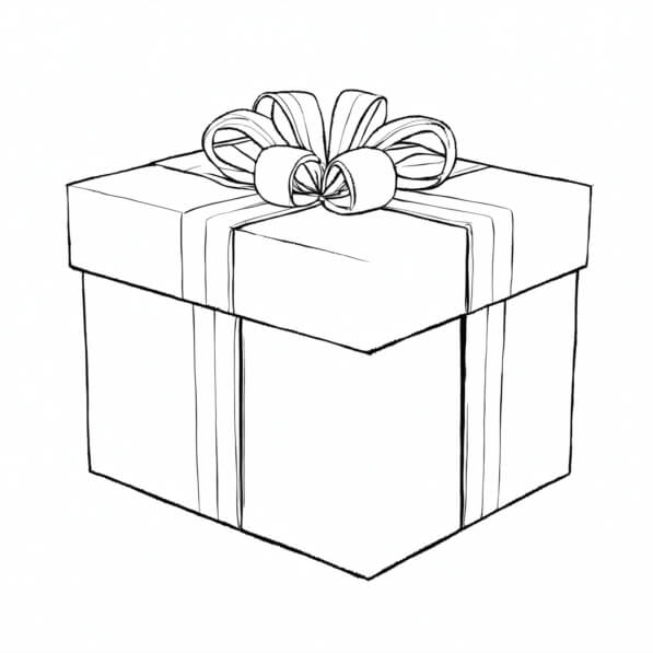 Download Wrapped Gift Box Coloring pages Online - Creative Fabrica