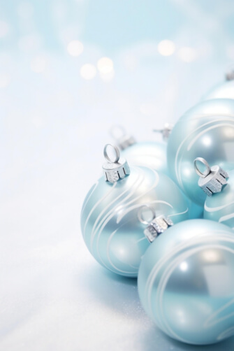 Blue Christmas Ornaments on a Shimmering Background Blue Christmas Ornaments on a Shimmering Background thumbnail
