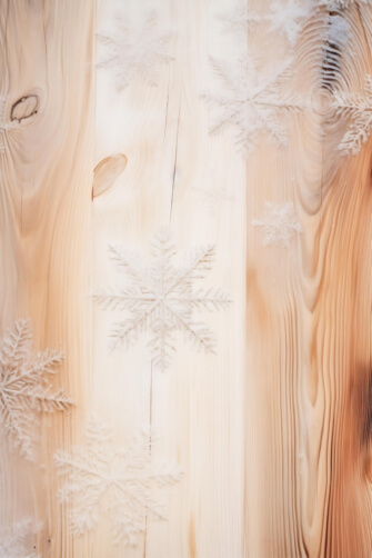 Wooden surface with snowflake patterns Wooden surface with snowflake patterns thumbnail