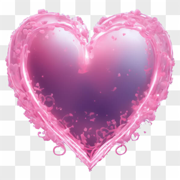 Descarga Corazón rosa brillante con elementos en espiral Cartoons En ...