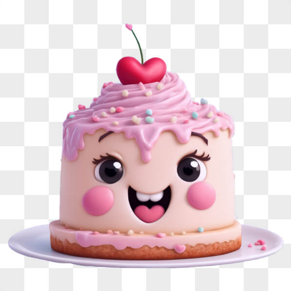 Baixe Bolo de desenho animado fofo com rosto sorridente Cartoons ...