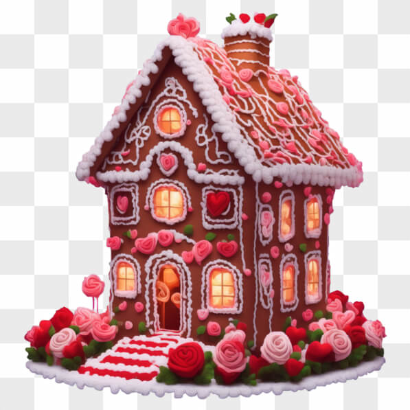 Download Whimsical Gingerbread House with Icing and Candy Decorations ...