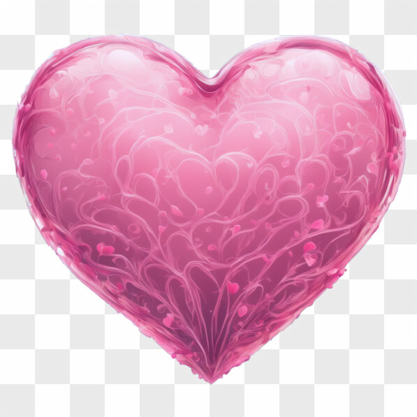 Descarga Corazón Rosa Brillante con Patrones Enredados Cartoons En ...