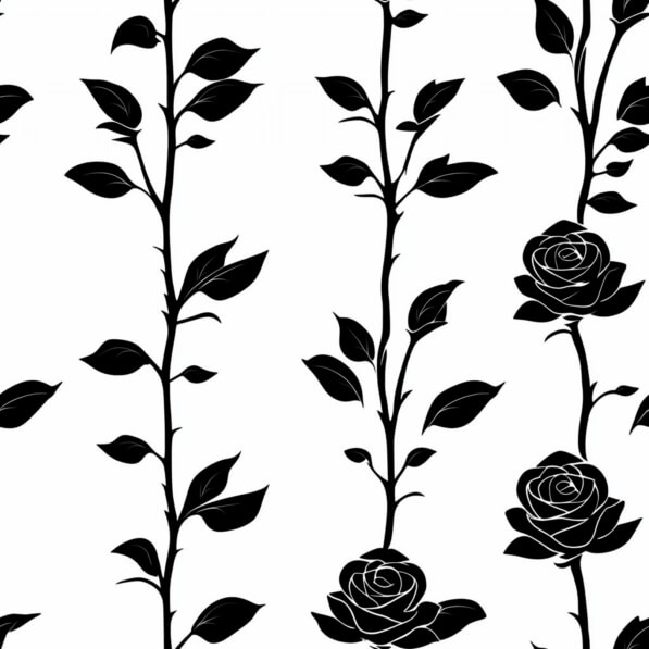 Download Black and White Floral Pattern with Roses Patterns Online ...