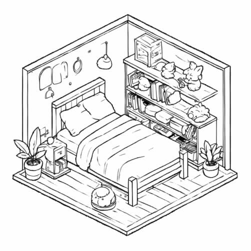 Cozy Bedroom with Plush Toys and Plants Cozy Bedroom with Plush Toys and Plants thumbnail